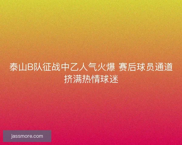 泰山B队征战中乙人气火爆 赛后球员通道挤满热情球迷 泰山B队征战中乙人气火爆 赛后球员通道挤满热情球迷